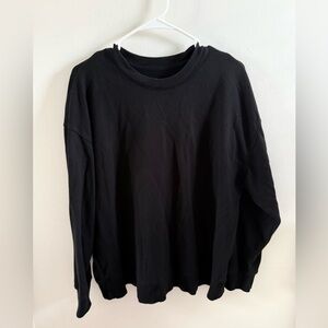 Time and Tru Black V-Neck Sweatshirt